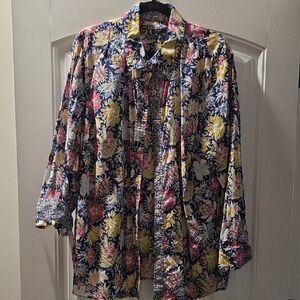 Talbots Floral Button-Down Blouse - SIZE 2X